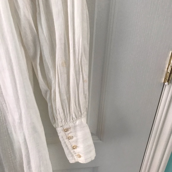 Anthropologie feather bone white lace shirt size xsmall - Picture 7 of 8